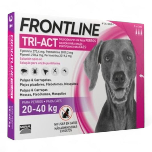 Frontline Tri-Act Pipetas Antiparasitarias para Perros