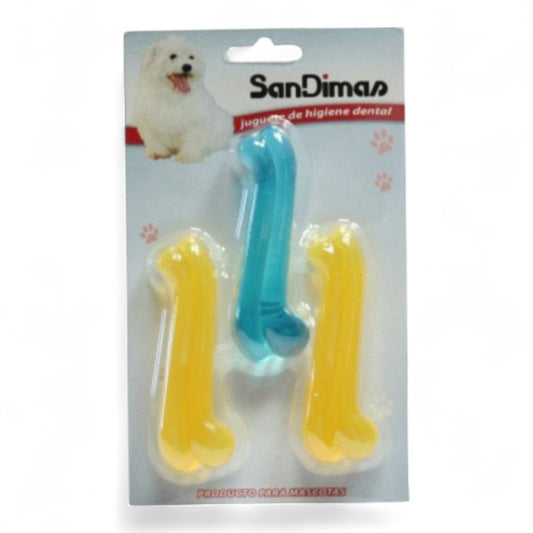 San Dimas Hueso Translúcido para Perros (10 cm 3 Unidades, 18 cm 1 Unidad)