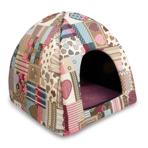 Arquivet Iglú Corazones y Rayas para Perros y Gatos 40 cm