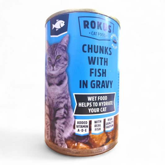 Latas Rokus para Gatos Ternera y Pescado