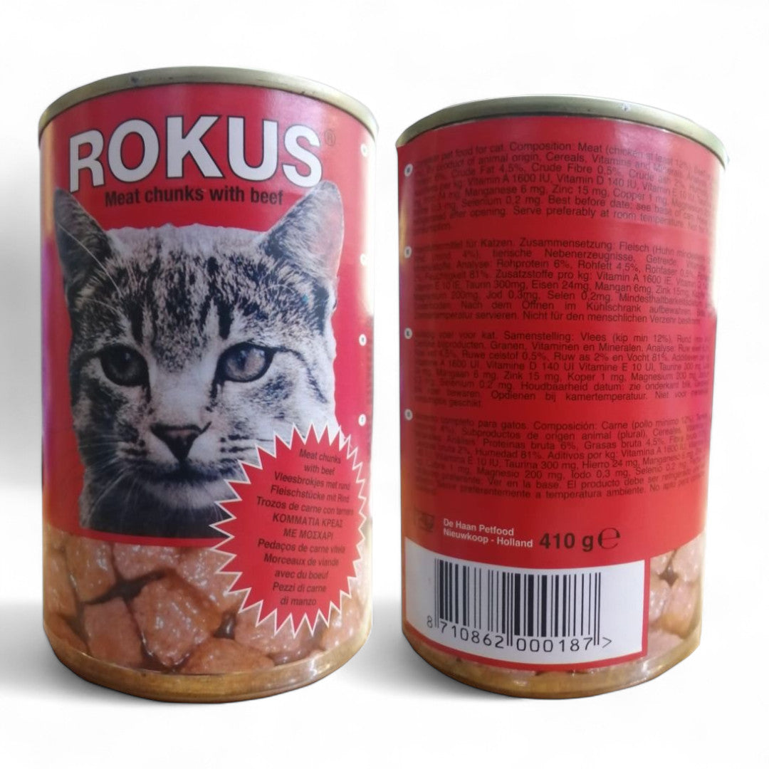 Latas Rokus para Gatos Ternera y Pescado