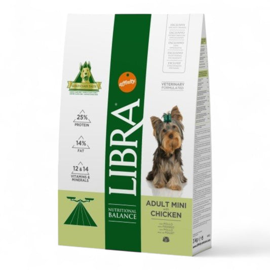 Libra Adult Mini con Pollo 3 kg, 8 kg para Perros de Raza Pequeña