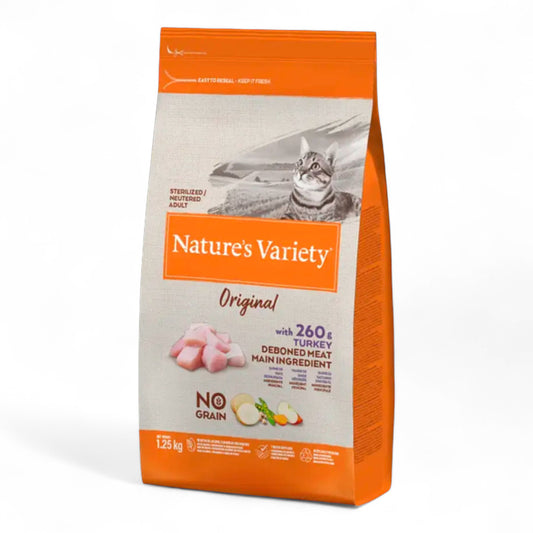 Nature’s Variety Cat No Grain Sterilized Pavo (1,25 kg)