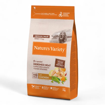 Nature’s Variety No Grain Adult Medium/Maxi Pollo (3 kg)