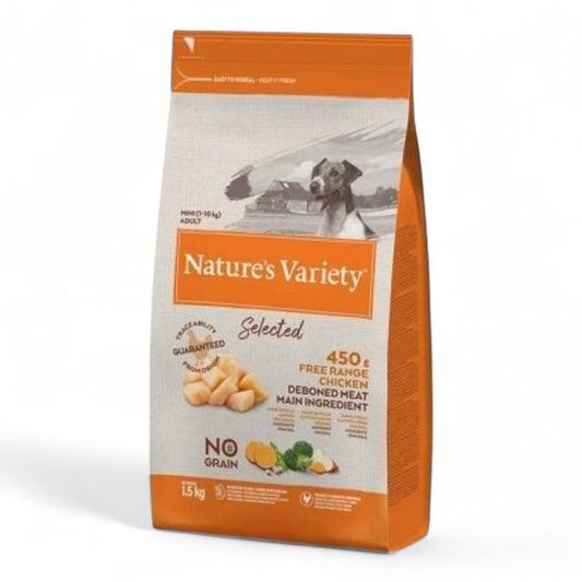 Nature’s Variety No Grain Mini Adult Pollo (1.5 kg)