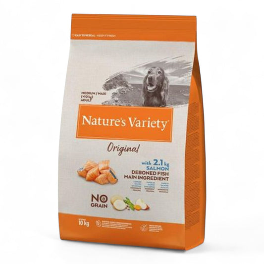 Nature’s Variety Original No Grain Medium/Maxi Adult Salmon (10 kg)