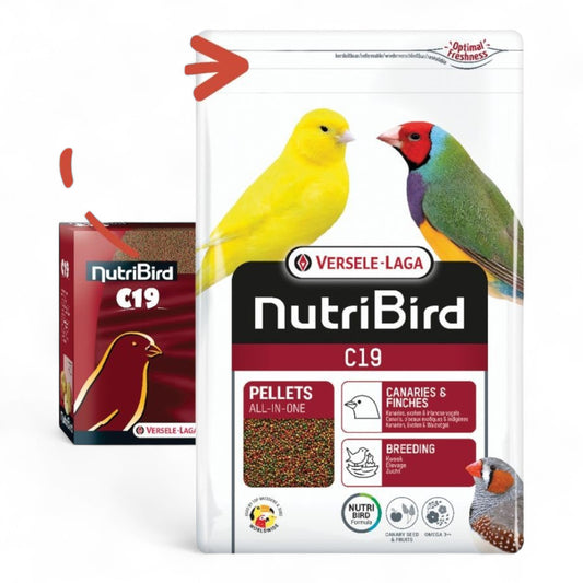 NutriBird C19 Iniciación 3 kg para Canarios y Exóticos