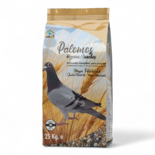 FaunaMix Palomos con Maíz 5 kg, 25 kg Mixtura para Palomas y Gallináceas
