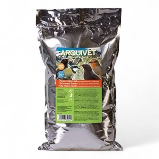 Arquivet Pasta Universal Insectívoros/Frugívoros 1 kg, 5 kg para Aves