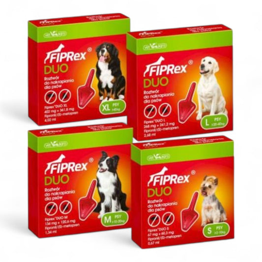 Pipetas Fiprex Duo para Perros (S, M, L)