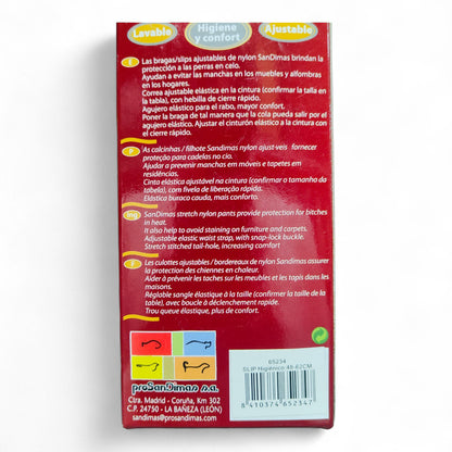 San Dimas Slip Higiénico para Perras en Celo (20-30 cm, 28-40 cm, 38-50 cm, 48-62 cm)