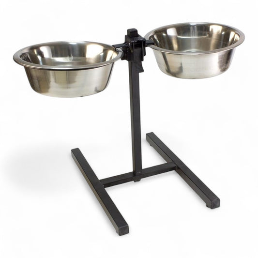 Soporte Inoxidable con 2 Comederos para Perros Arquivet